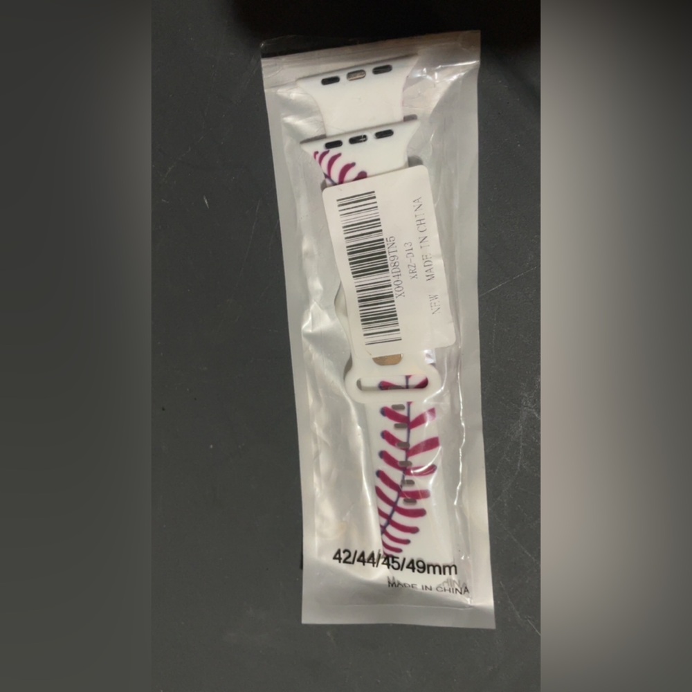 Apple Watch Band with pink leaf design